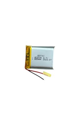 803035 3.7V 800 MAh Li-Polymer Pil (Devreli/1.5A)