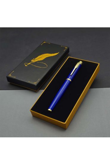 Öğretmenler Günü Hediyesi Kutulu Metal Mavi Kalem