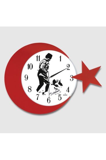 Ay Yildiz Duvar Saati 134-3