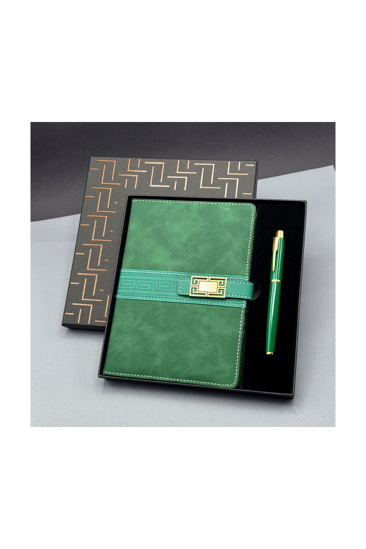 Hediyelik Defter Kalem Set Yeşil
