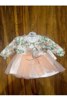 9-18 aylık prenses elbise pudra