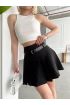 Kemerli pikseli şort etek