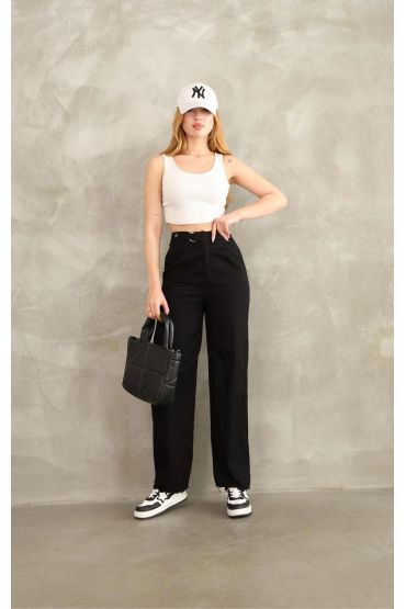 Pnt gabardin kemer detay pantolon