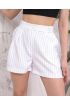 Çizgili düğmeli şort beyaz s2551251