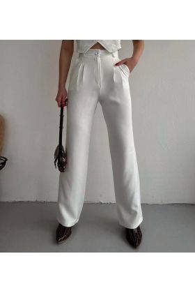 Palazzo pantolon beyaz s23211