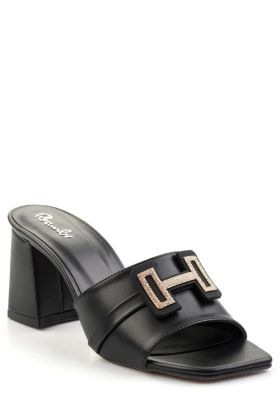 Leyya Siyah Cilt Topuklu Ayakkabı