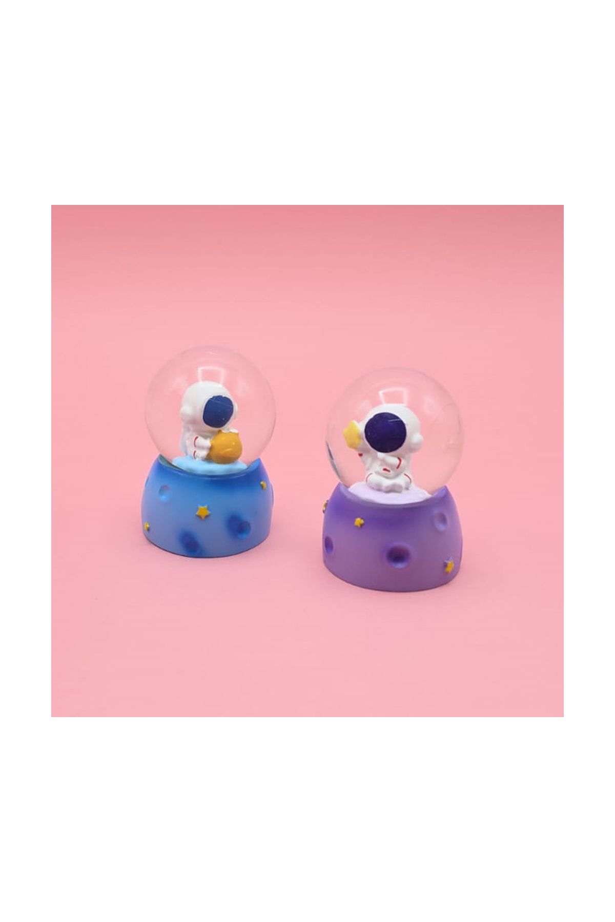 Işıklı Mini Sevimli Astronot Kar Küresi 1 Adet
