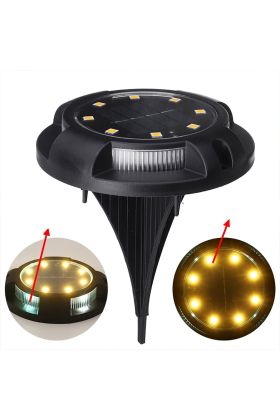 4 lü Solar Panelli Kazıklı Zemin Solar Ledi 8+4 Led Gün Işığı