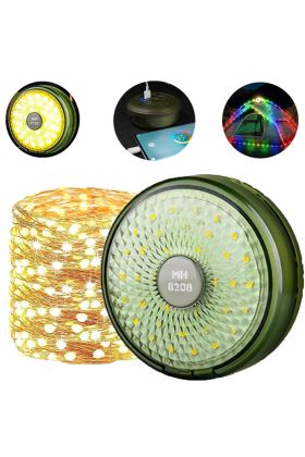 Şarjlı 10 Metre Ledli Şarj Göstergeli 8 Işık Modlu Hareketli Ve Flaşör Modlu Kamp Lambası Led Işık