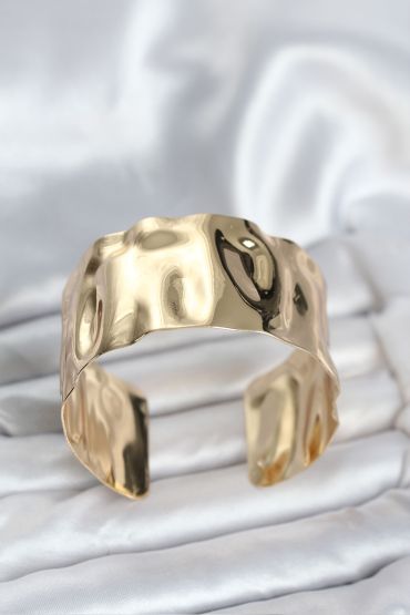 Pirinç Gold Renk Levha Model Kadın Bileklik - TJ-BB8061