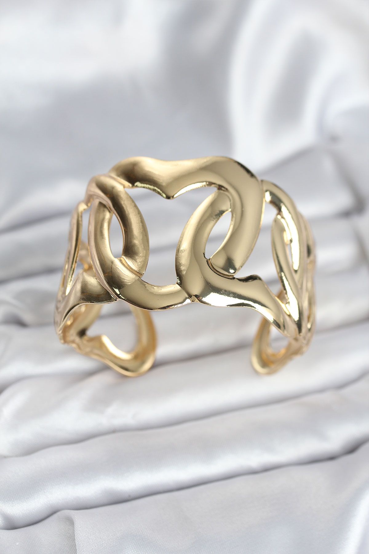 Pirinç Gold Renk Vintage Kadın Bileklik - TJ-BB8059