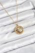 316L Çelik Zincir Gold Renk Kutup Yıldızı Model Kadın Kolye - TJ-BKO10614
