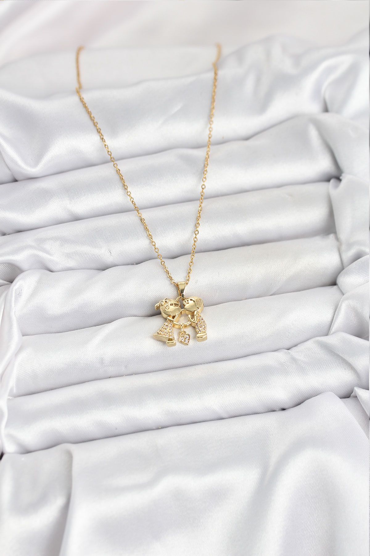 316L Çelik Zincir Gold Renk Erkek Kız Model Kadın Kolye - TJ-BKO10617