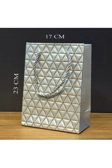 Küçük Boy Gri Karton Çanta