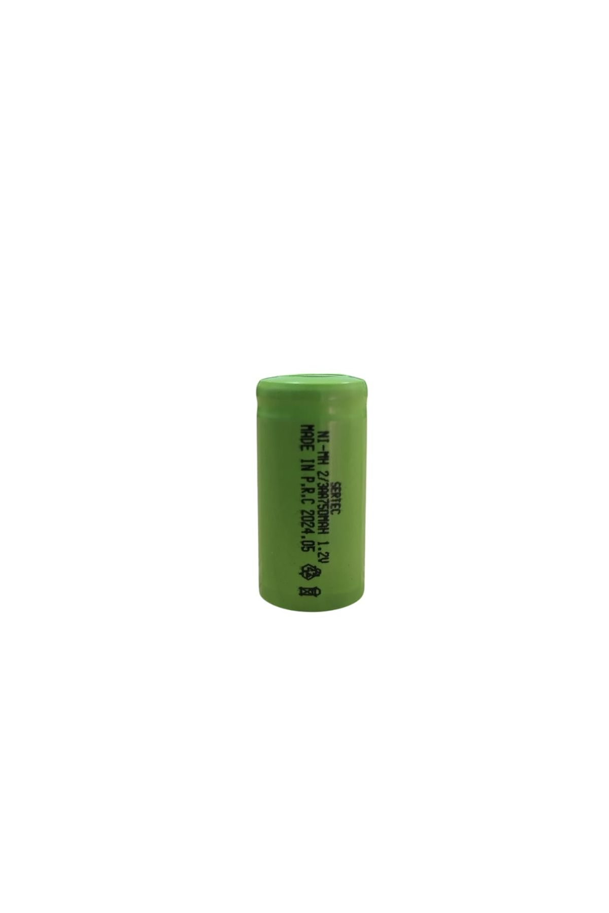 1.2V 750 Mah - 2/3AA - Ni-MH Şarjlı Pil - (Başsız / Flat Head)