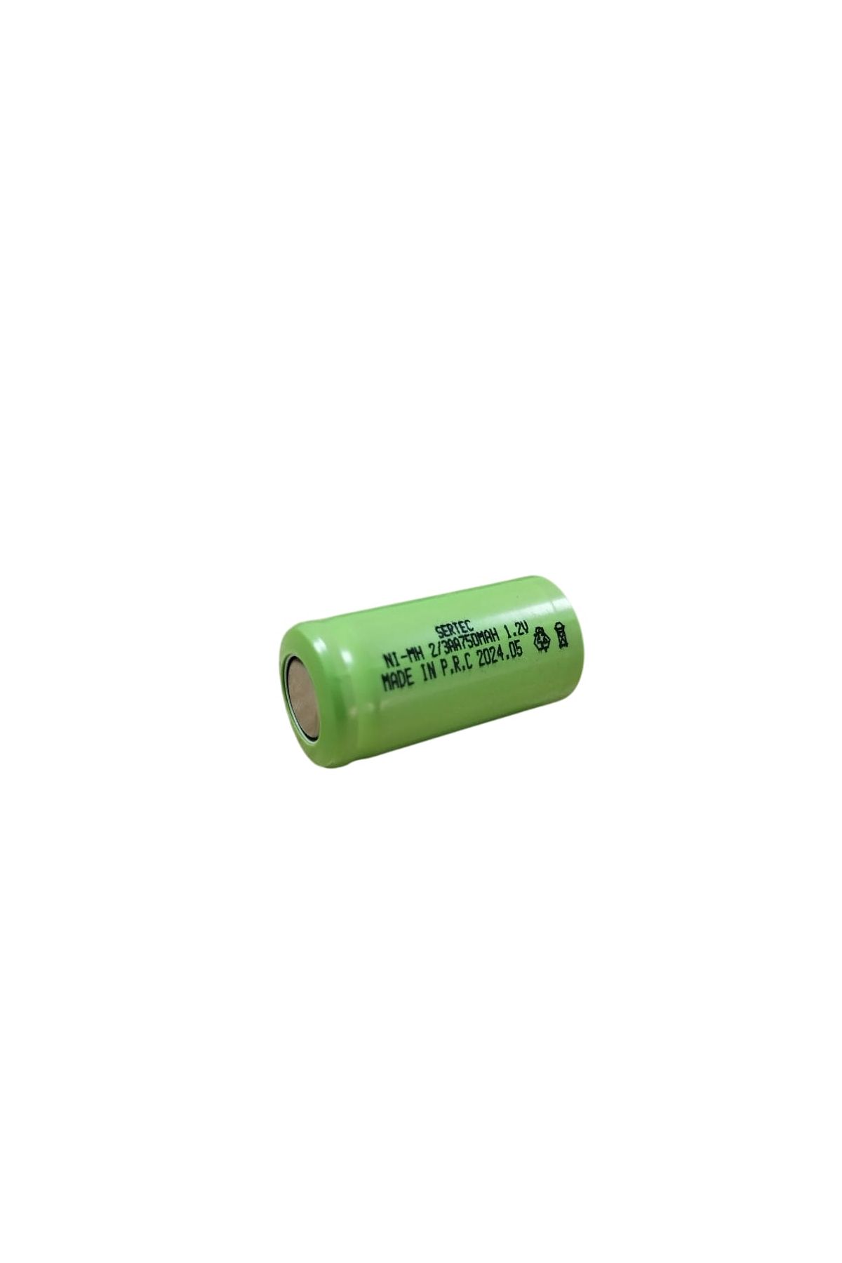 1.2V 750 Mah - 2/3AA - Ni-MH Şarjlı Pil - (Başsız / Flat Head)