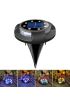 4 lü Solar Panelli Kazıklı Zemin Solar Ledi 8+4 Led RGB
