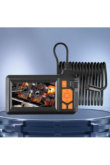 30 Mt Ekranlı 2 Kameralı Endoskop Yılan Kamera Sert Kablo Işıklı 8 MM