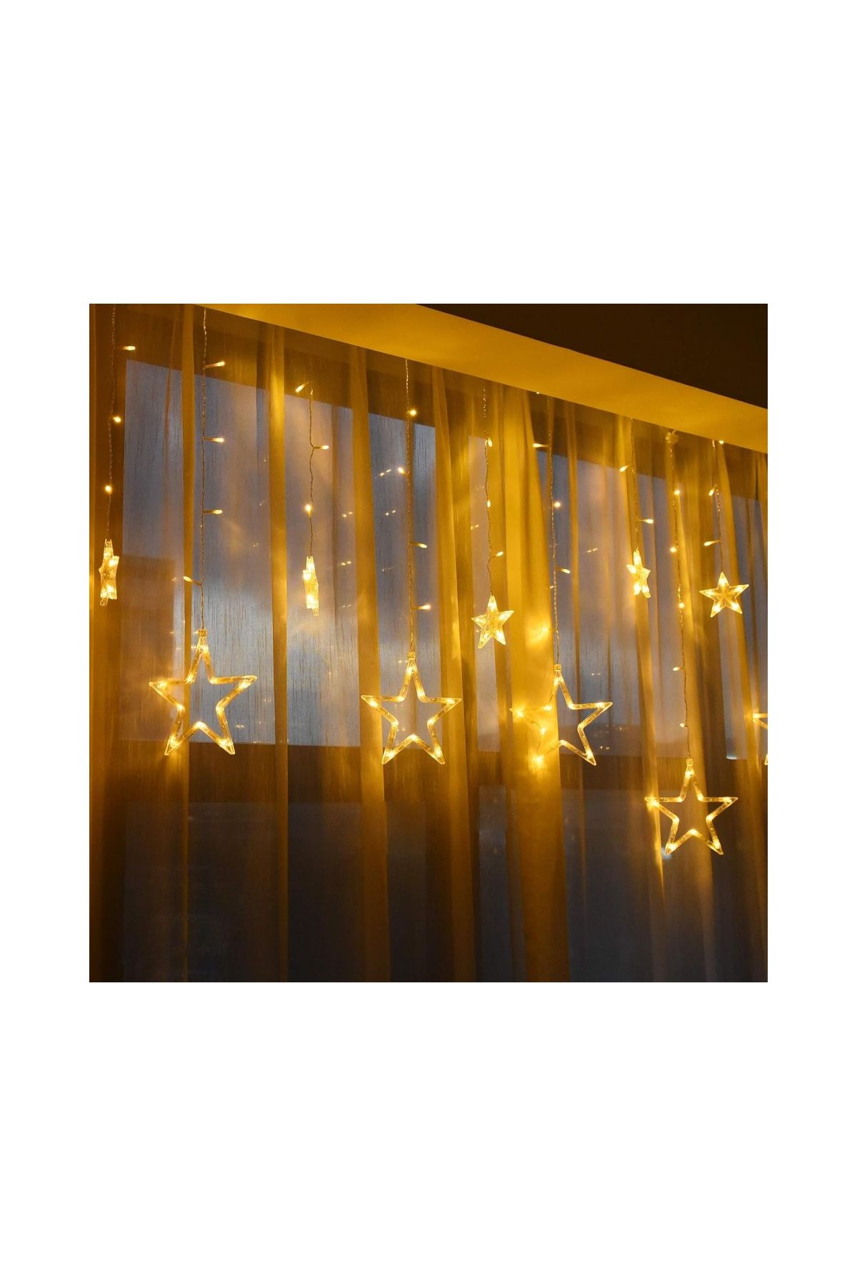 10 Saçaklı Yıldız Perde Led MZ-16-12