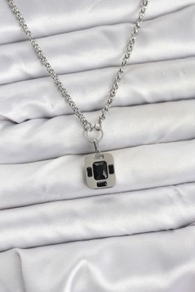 316L Çelik Zincir Gümüş Renk Vintage Model Kadın Kolye - TJ-BKO10686