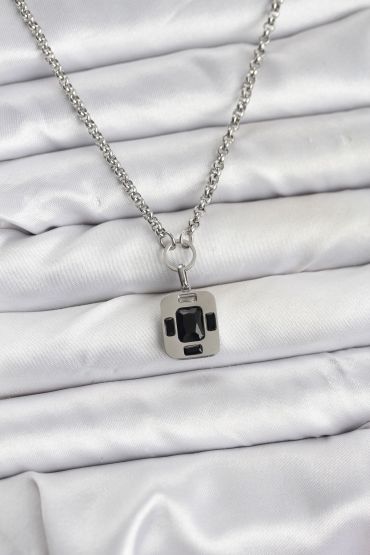 316L Çelik Zincir Gümüş Renk Vintage Model Kadın Kolye - TJ-BKO10686