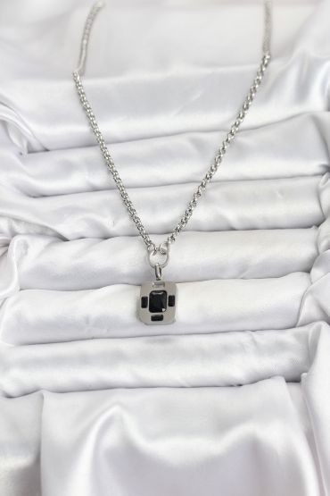 316L Çelik Zincir Gümüş Renk Vintage Model Kadın Kolye - TJ-BKO10686