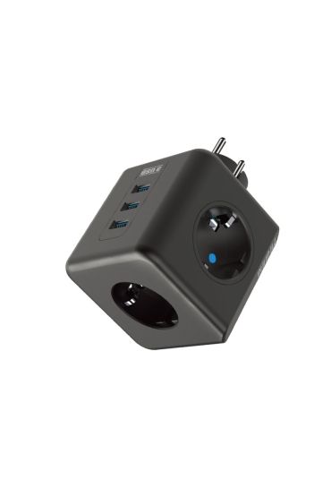 3 Priz 3XUSB 10A 2500W Termal Akım Korumalı Priz TGFTR09