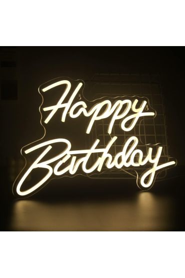 HAPPY BIRTHDAY Yazılı Neon Led