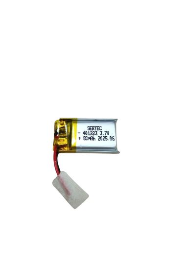 401223 3.7V 80 mAh Li-Polymer Pil (Devreli/1.5A)