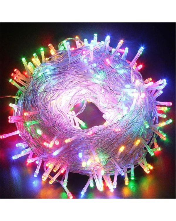 10M 100 Led Boncuk Lamba RGB Işık Şeffaf Kablo MZ-18-1