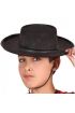 Siyah Renk Keçe Flamenko Şapkası Çocuk Boy