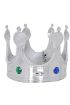 Plastik Kral Tacı Gümüş Renk Yetişkin 55 cm