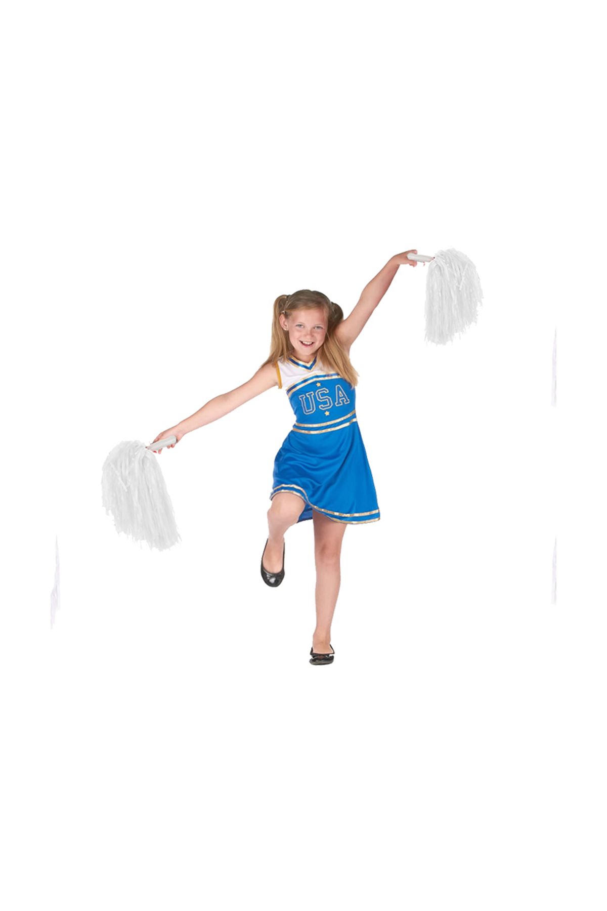 1 Çift ( 2 Adet ) Beyaz Renk 23 Nisan Gösteri Ponponu