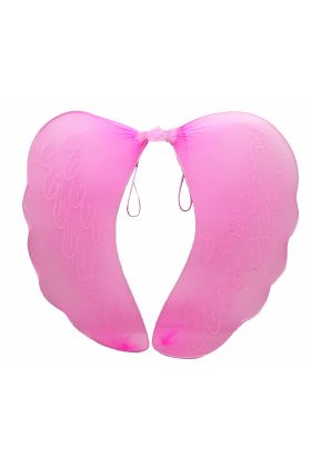 Pembe Renk Ortası Pembe Tüylü Tül Peri Kanadı 40x50 cm