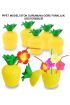 Ananas Hawaii Luau ha Pipetli İçecek Kabı Bardak 10x13 cm 1 Adet