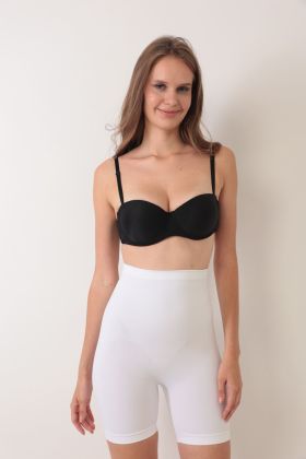 Beyaz Kadın Kalça Kaldırıcı Dikişsiz Korse