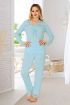Mavi Penye Pijama Takımı