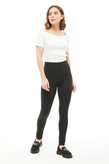 Kadın Büyük Beden Şardonlu Yüksek Bel Tayt