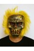 Wild Skull - Bakır Kafatası Sarı Saçlı İskelet Maske