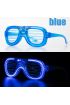 Mavi Led Işıklı Parti Gözlüğü - Neon Glow Şerit Gözlük 3 Modlu