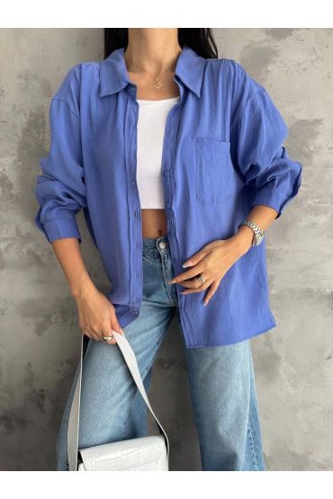 Modal oversize cepli gömlek