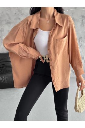 Modal oversize cepli gömlek