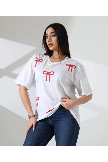 Kurdele baskılı tişört