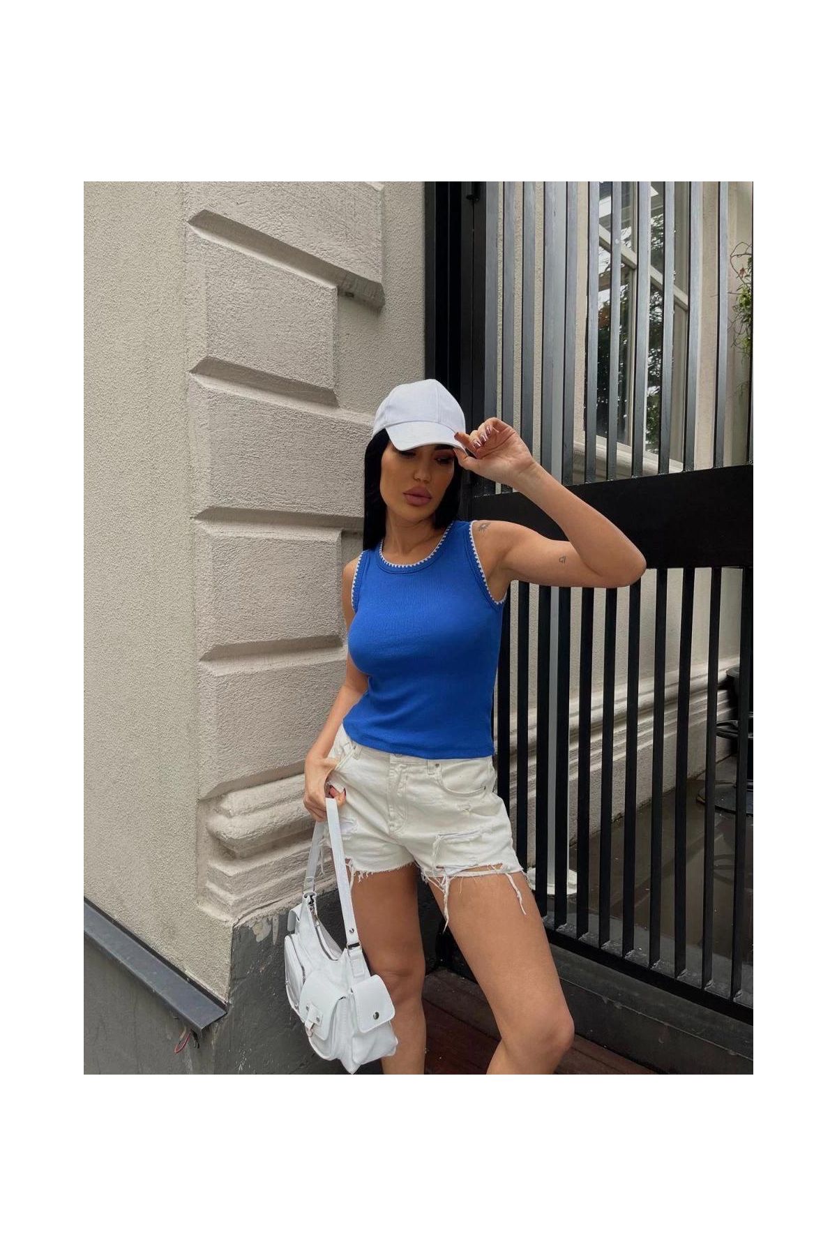 Kaşkorse kumaş bluz