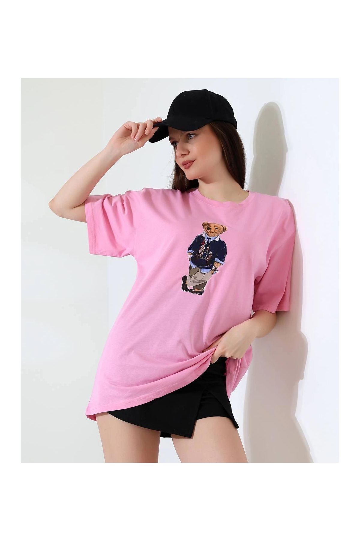 Ayıcıklı oversize tişört