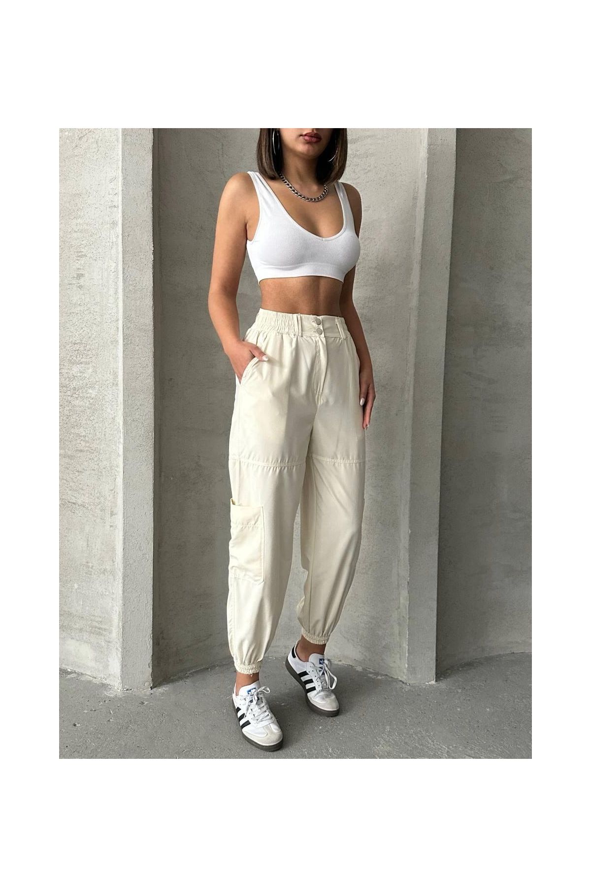 Jogger lastik paça pantolon