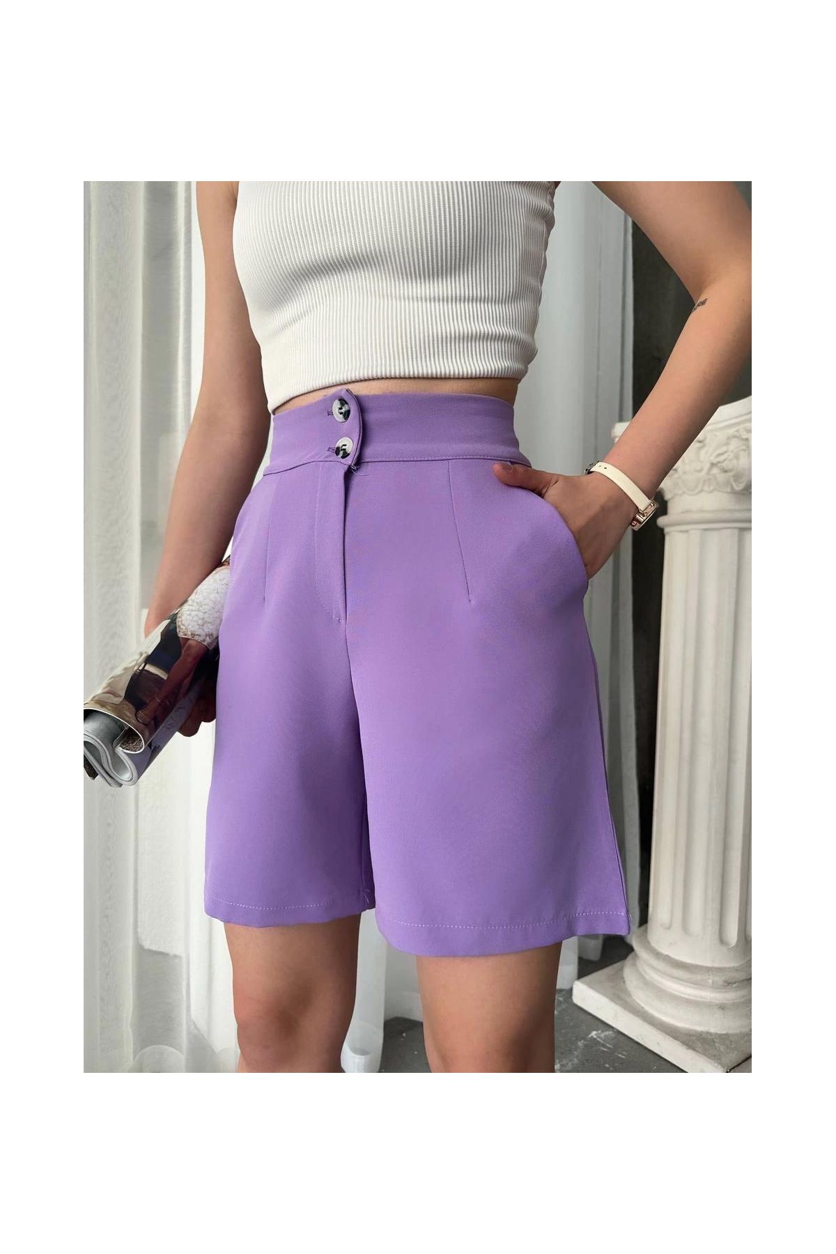 Düğmeli şort