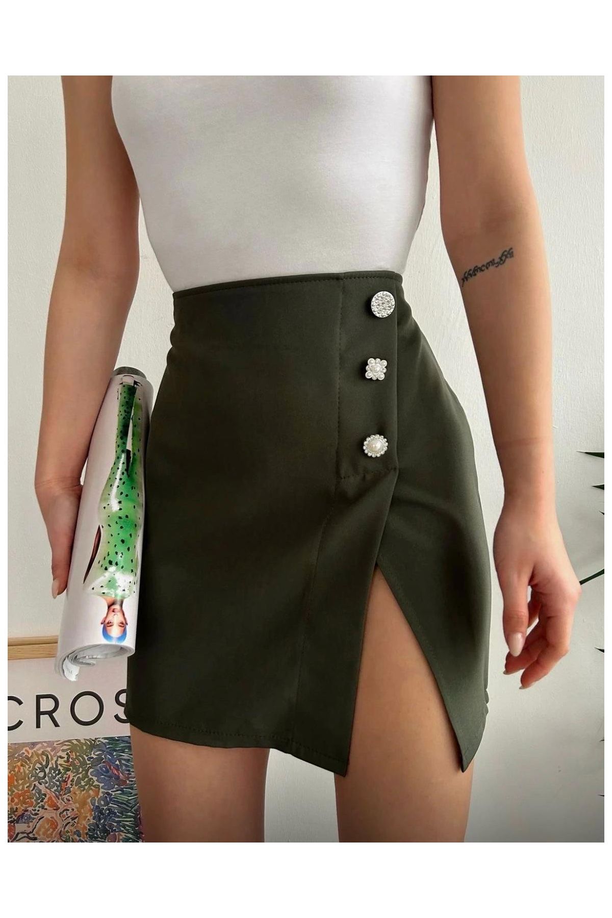 Üç taşlı mini etek