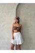 Çingene keten etek beyaz s24808