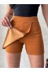 Kapaklı şort etek camel s208